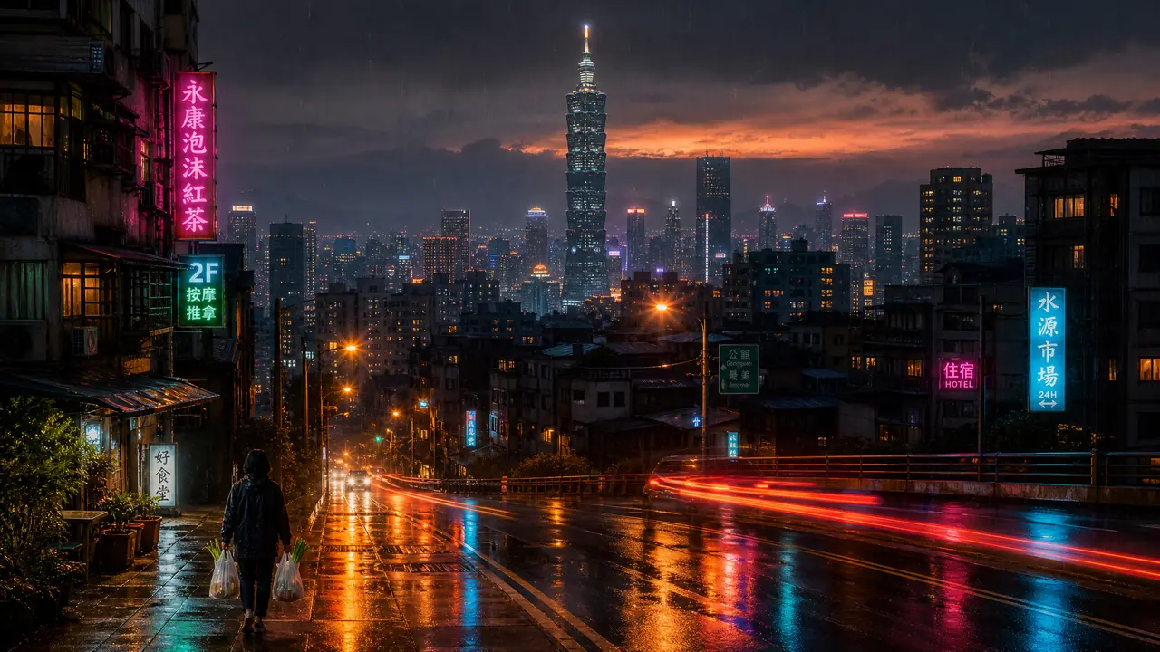 ai城市绘画怎么画出人气：天际线、霓虹、雨夜的分层调法