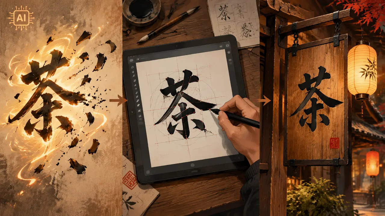ai绘画造字为什么不靠谱？AI画字翻车实测与贴字绕法一次讲清