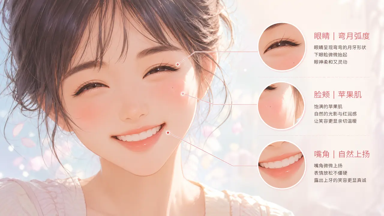 笑容ai绘画总假笑？嘴角眼睛和苹果肌的分层调法（同人党笔记）