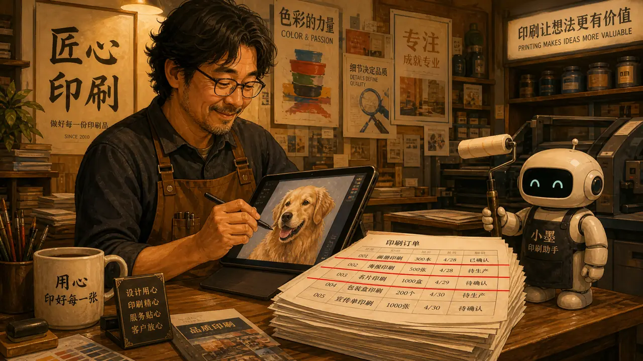 不用ai绘画的那些单子：打印店老板的三条底线和理由