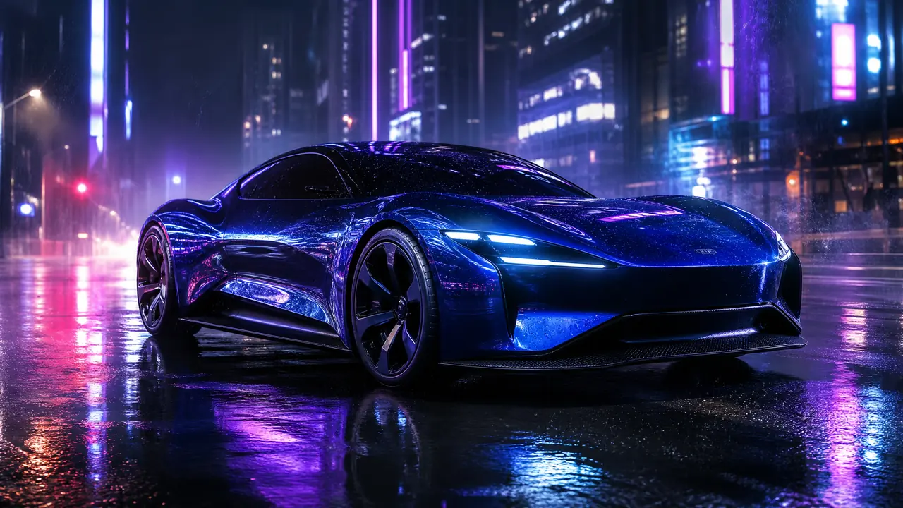 ai汽车绘画避坑实测：车轮多画、车标乱码、漆面假反光的修法