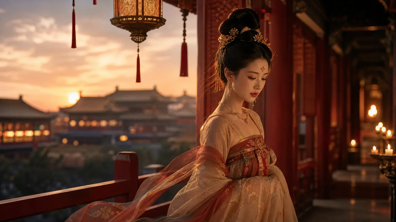 嫔妃ai绘画指南：宫装头面朝向，古风人像这样摆