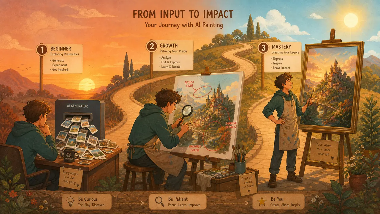 想用绘画家ai画出自己的作品？零基础从出图到自主创作的进阶路线