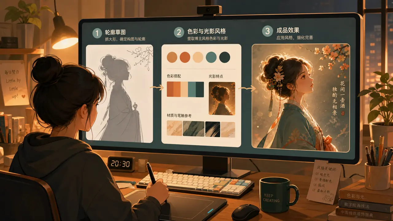 小周AI绘画值得跟吗？拆博主出图套路的三步跟练法