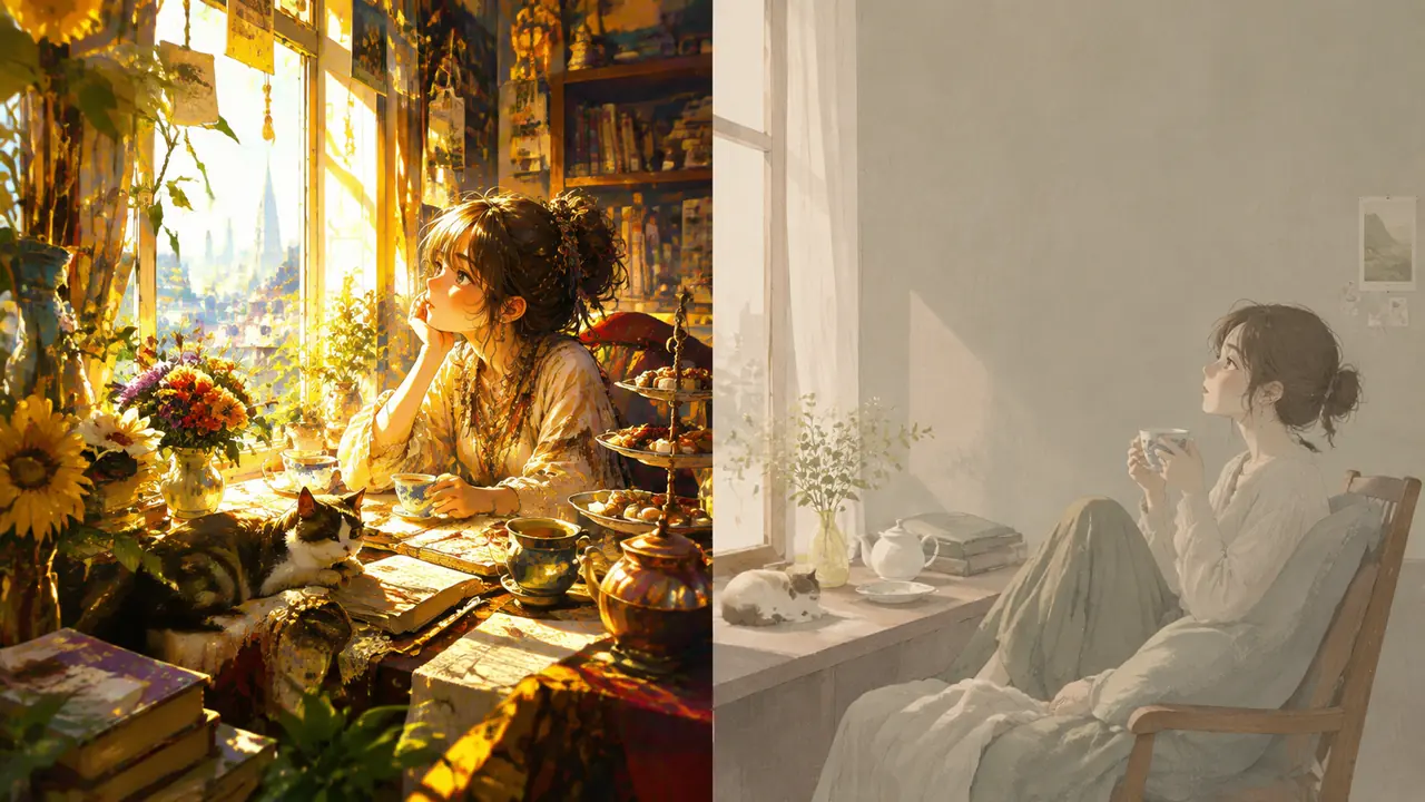 淡淡ai绘画怎么出情绪感？低饱和、留白与松弛氛围的调法