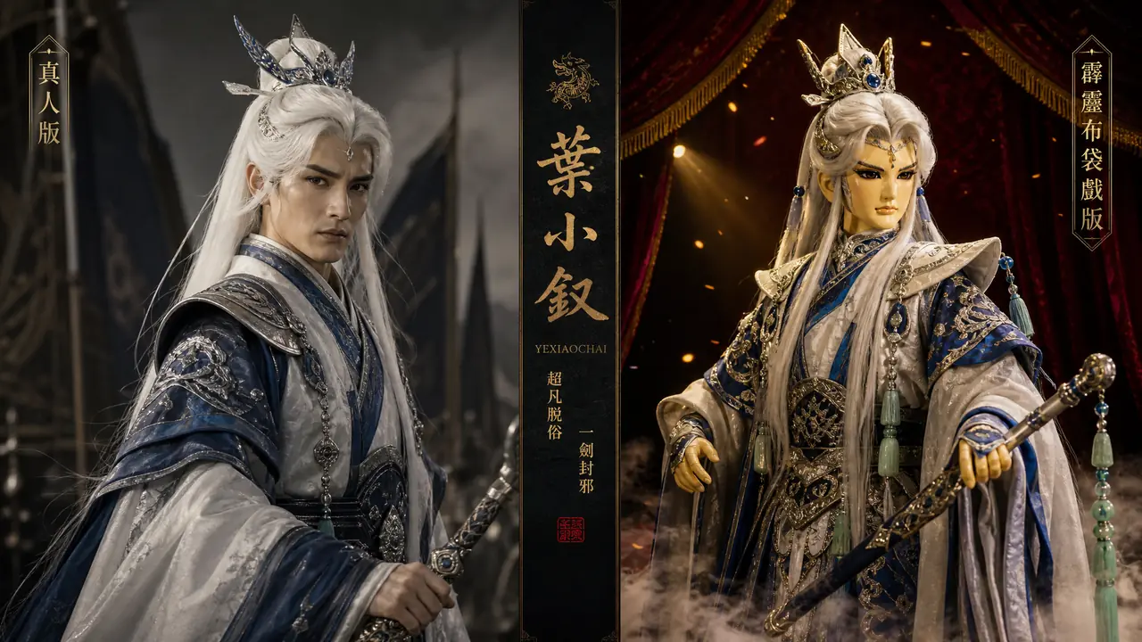 霹雳ai绘画总画成真人？偶头质感、戏偶造型与戏台氛围的实测调法