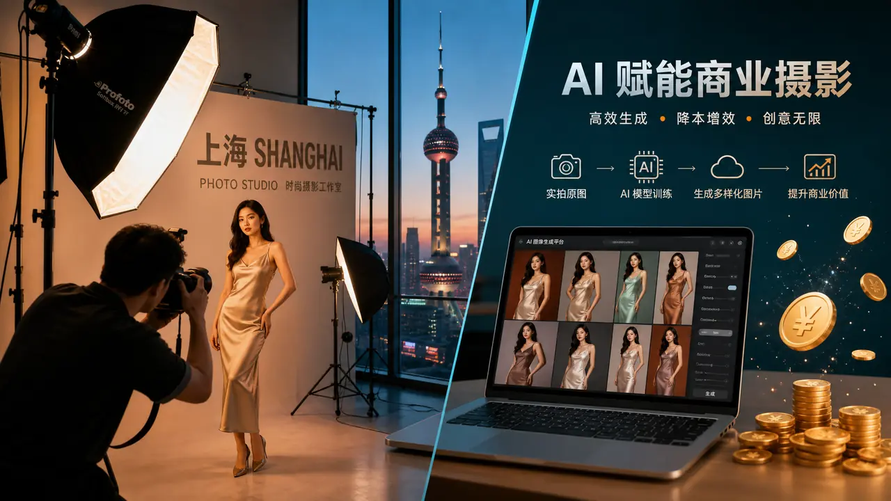 上海模特ai出图成本账：棚拍一天八千和AI一晚三十张的对比