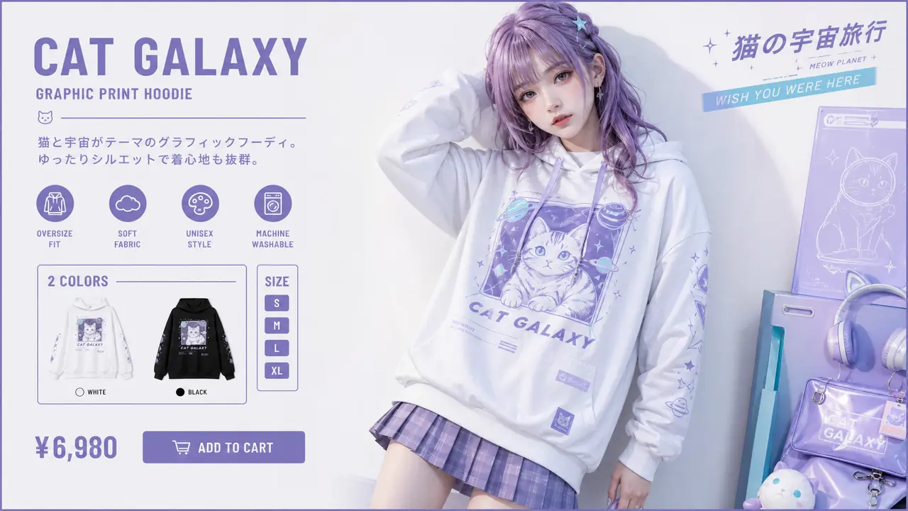 ai otaku模特怎么出图不尬？二次元服装店的半写实调法
