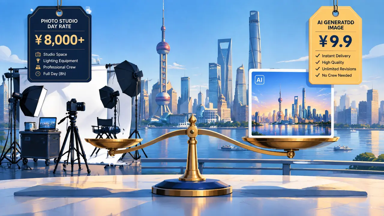 上海ai模特行情：实拍一天八千和AI一张一块五