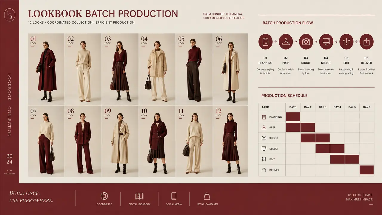 AI模特lookbook批量出图怎么弄？我一周跑通的全流程