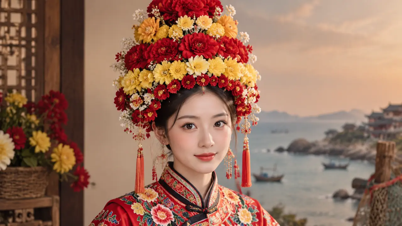 ai簪花模特怎么出不出戏：簪花围层数、花色秩序和服饰搭配实测