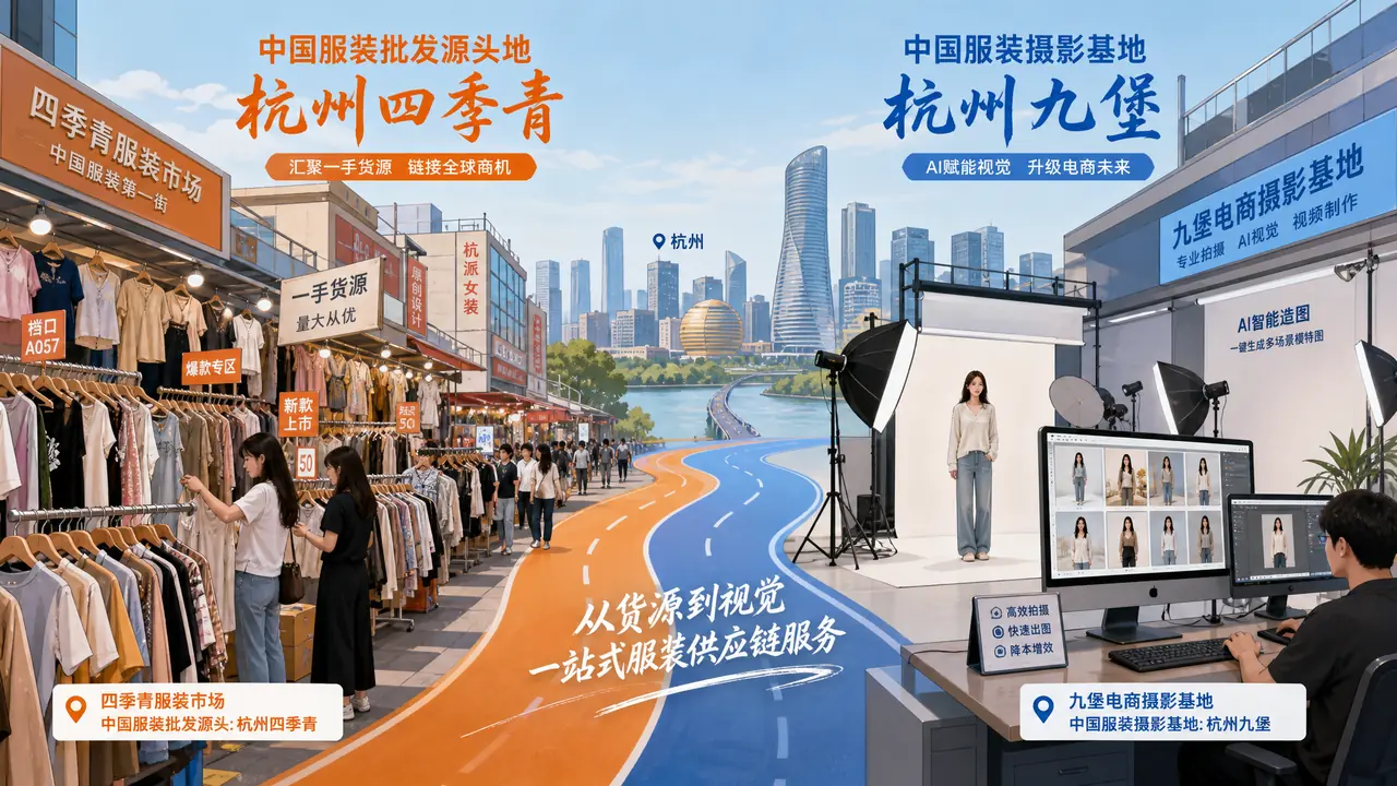 杭州ai模特见闻：四季青档口和九堡基地的出图生意