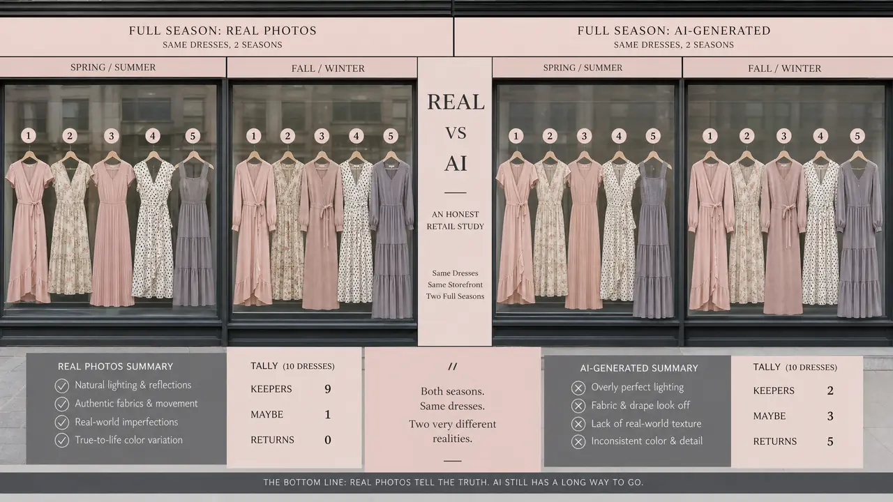 拍照女模特ai能替实拍吗：小女装店主一整季对照数据