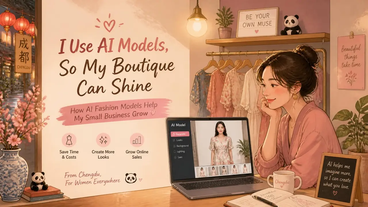 女装店ai模特怎么用起来？成都店主的上新全流程