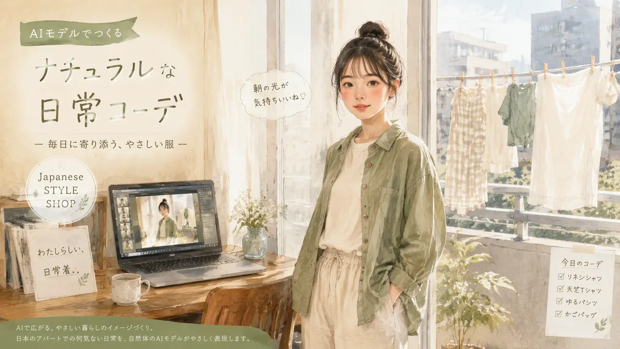 ai素人模特怎么出生活感？日系女装店主的调法