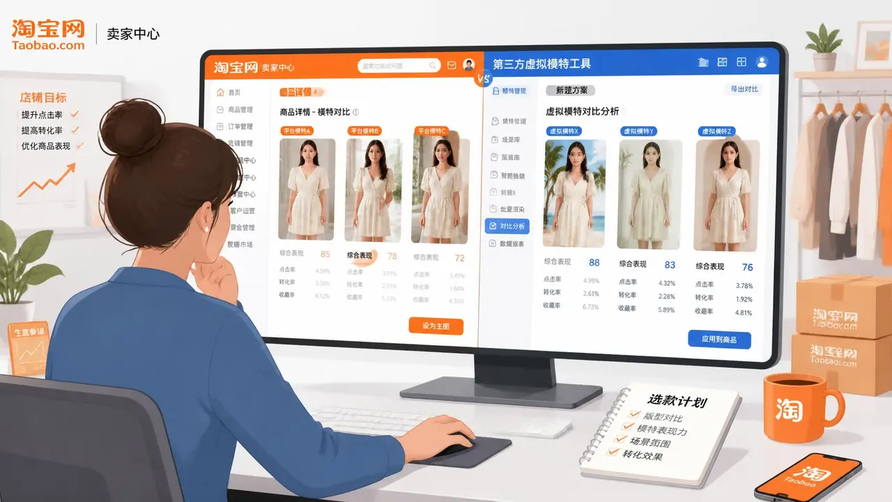 淘宝ai虚拟模特怎么用？淘系店主官方功能实测
