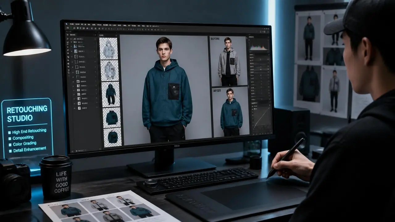 ai合成模特衣服怎么贴得真？五年美工合成实测