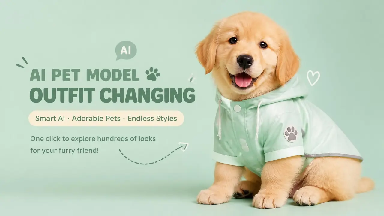 ai宠物模特换装实测：宠物服装店的毛发与姿态关卡