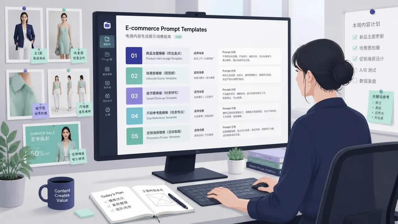 ai模特口令模板怎么搭？我的五件套结构