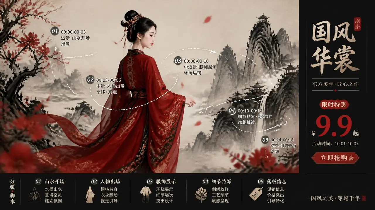 国风模特视频ai实测：汉服实体店老板把每月拍摄预算砍到零头的做法