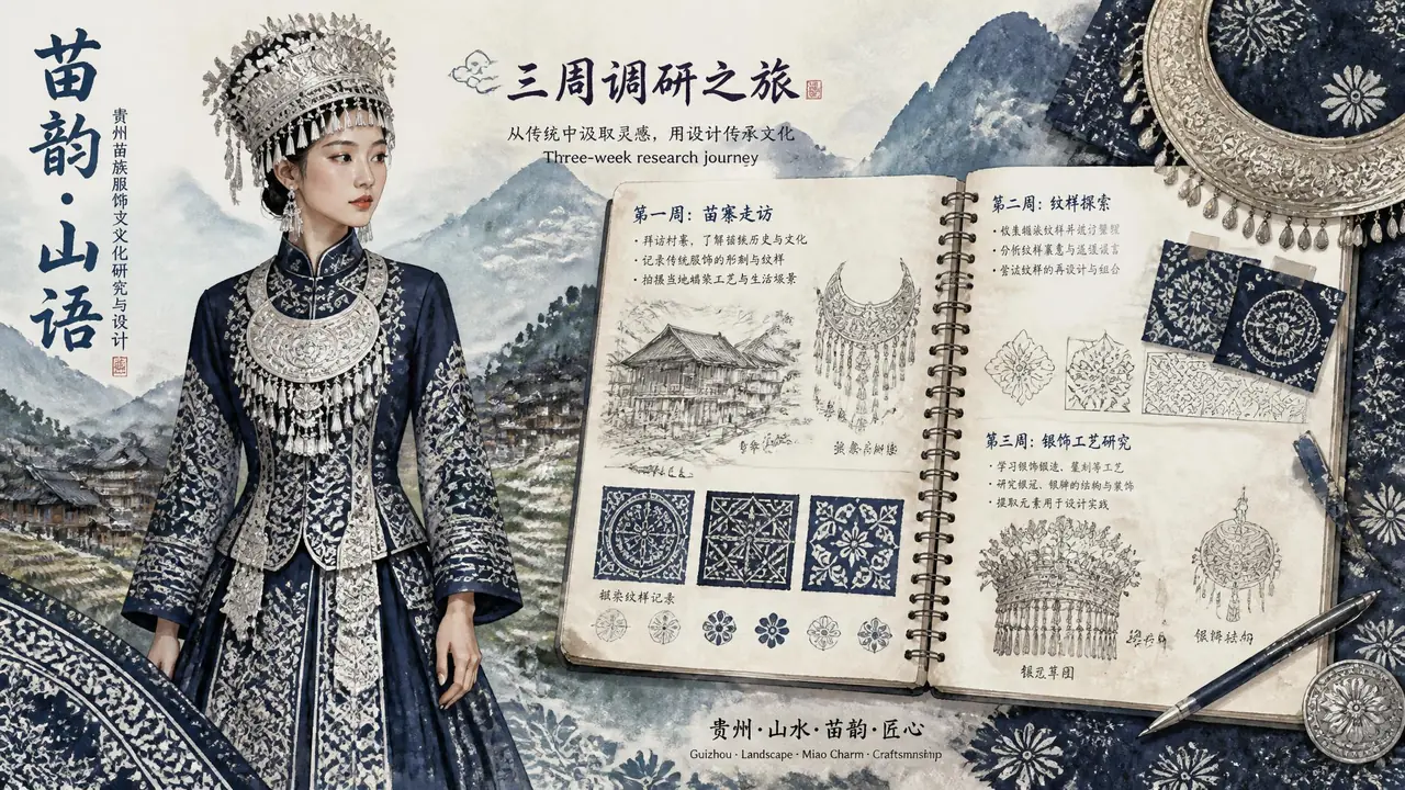 贵州ai模特研究：新手三周给苗绣女装试出AI模特图的记录