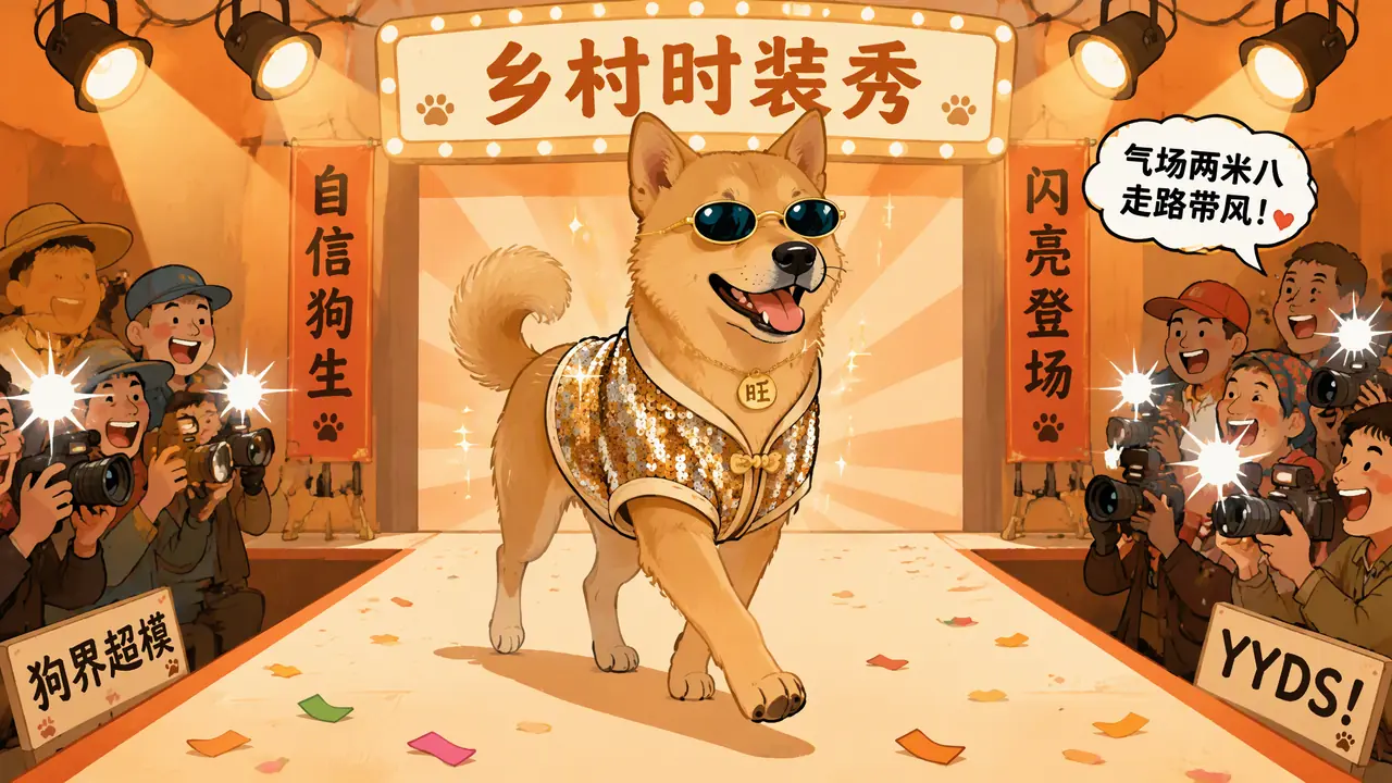 土狗ai模特秀怎么做才出梗？我家田园犬走秀视频实测流程