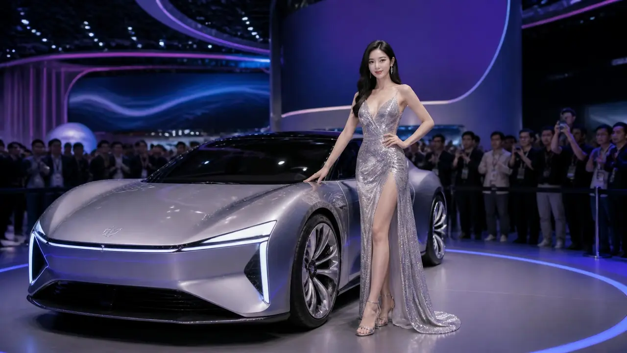 广州车展ai模特图这样出：车行营销不踩肖像线
