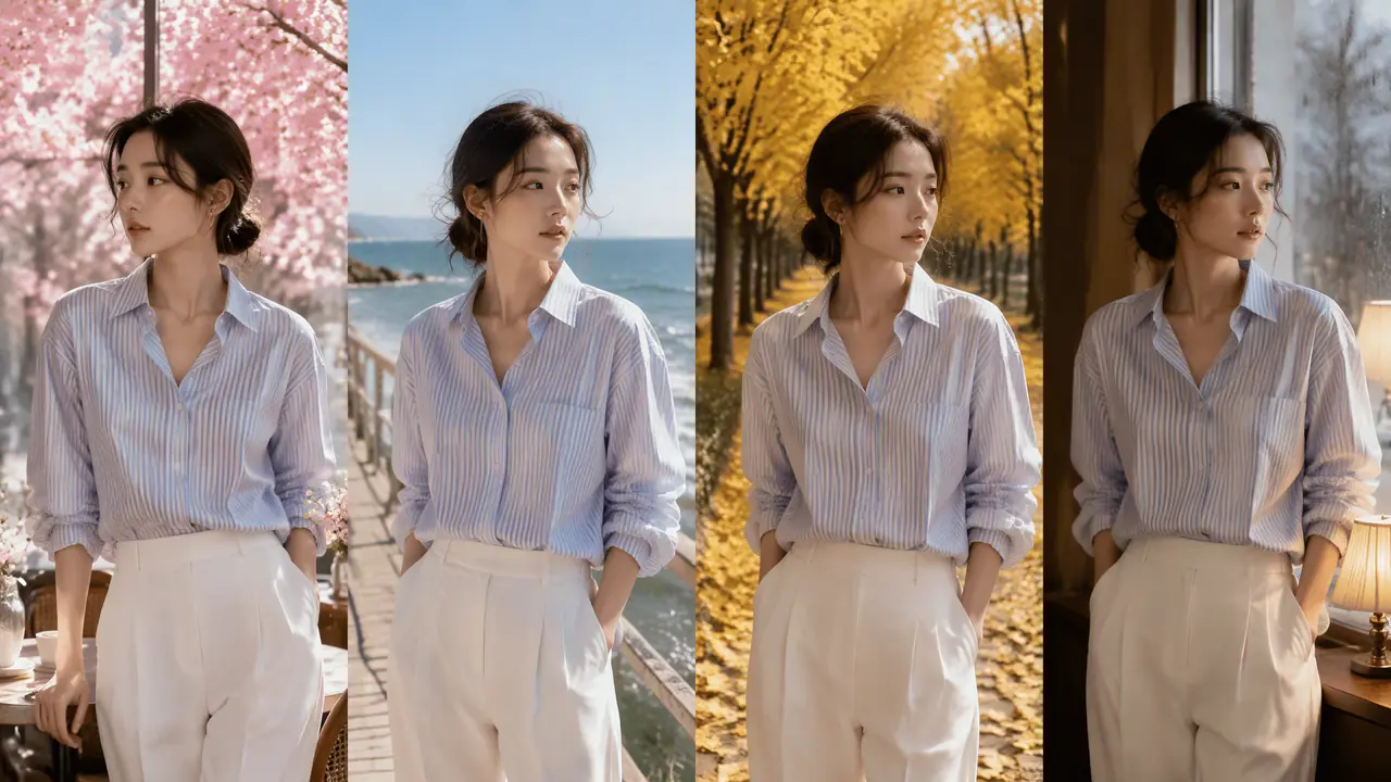 ai创作女装模特上手记：一件衬衫出四季十二张图