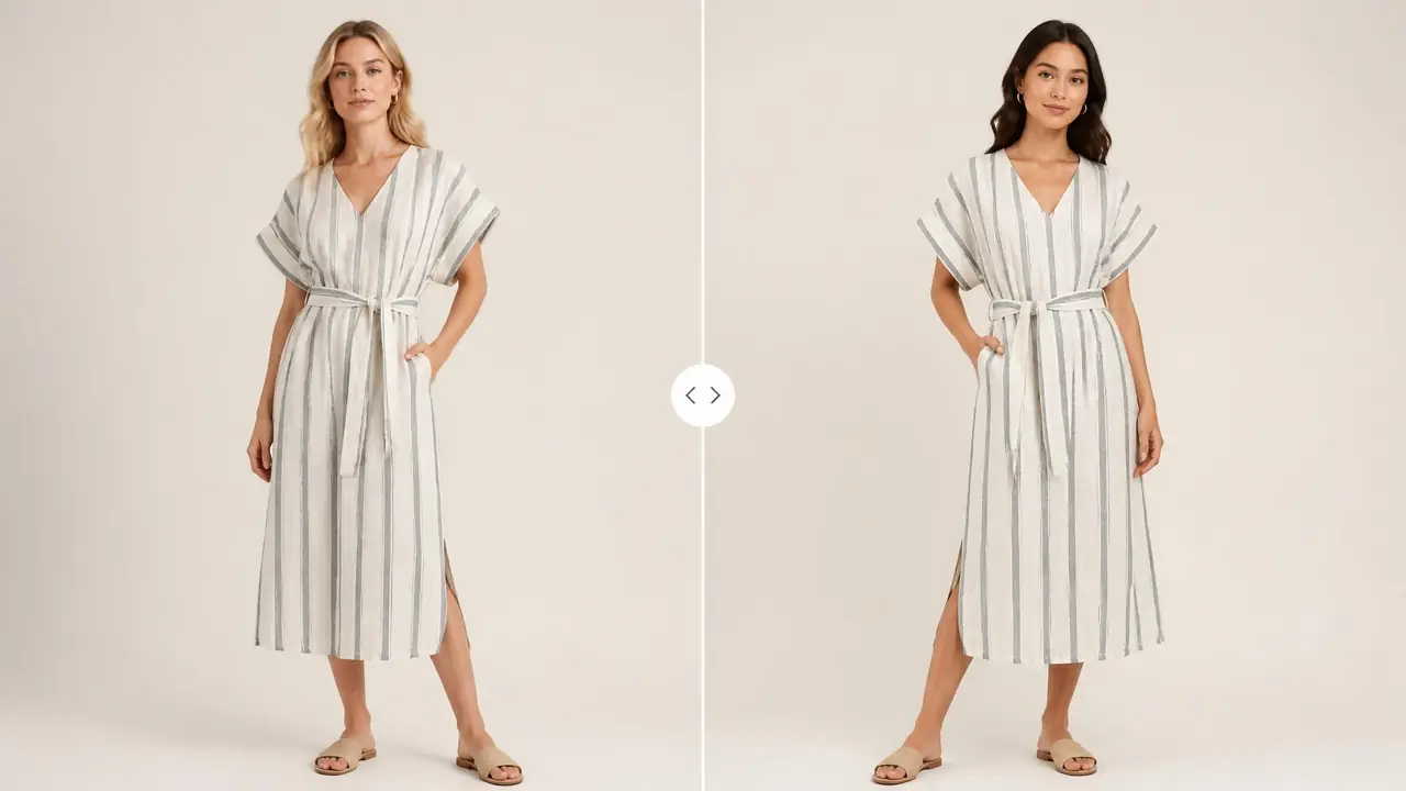 ai作图换模特实操：一件衣服换十张脸不穿帮的门道