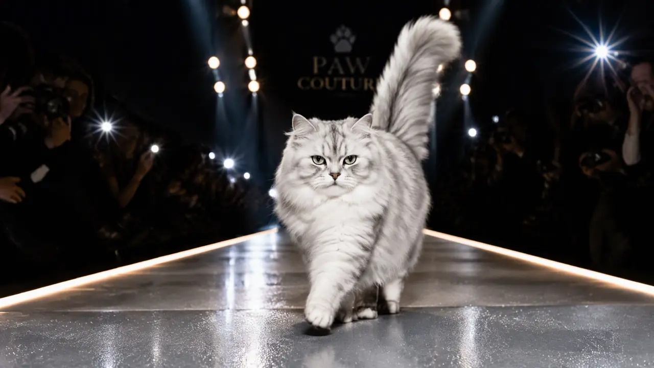 小猫模特步AI实测：我家猫走出T台感的路子