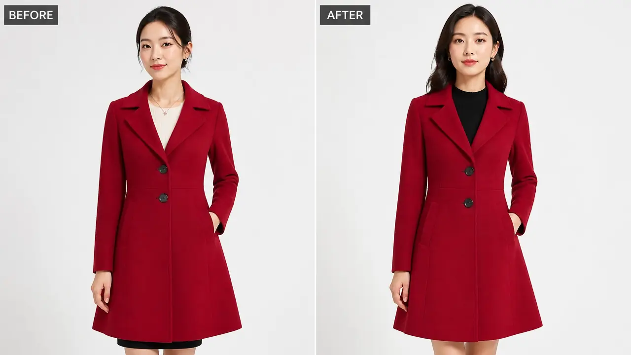 AI换图片模特实操：老图不动衣服，三天换完一店人