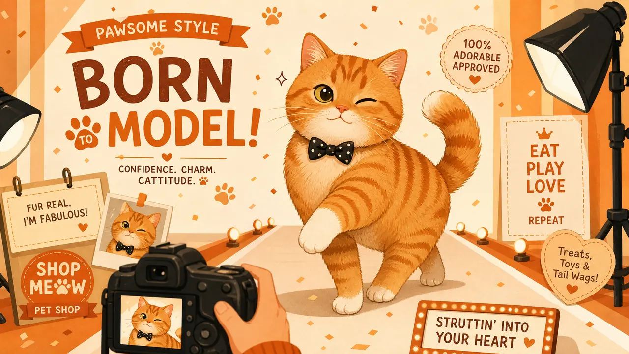 AI猫变模特可行吗：我家橘猫当家模特的半年账本