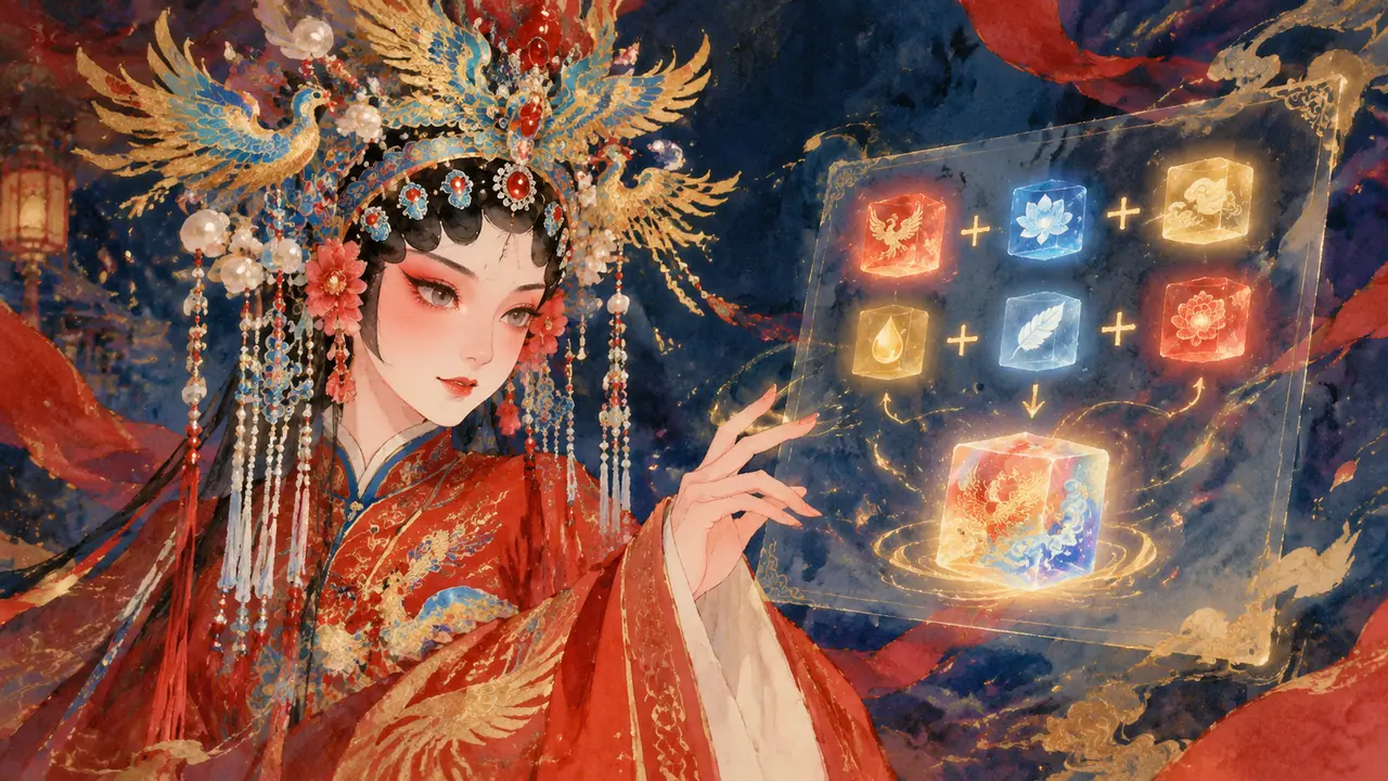 ai戏曲模特咒语怎么写才出片？头面饰品店主拆的戏服提示词公式